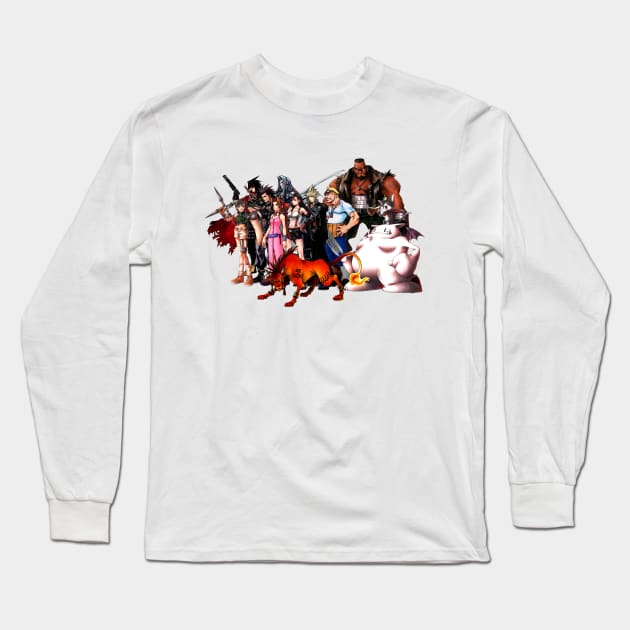 Old School FF 7 Long Sleeve T-Shirt by Leonard